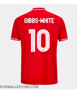 Günstige Nottingham Forest Morgan Gibbs-White #10 Heimtrikot 2025-26 Kurzarm